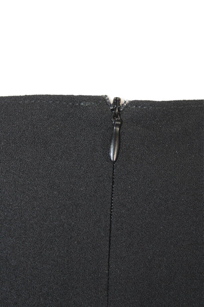 Zara Women Shift Dress Black Short Sleeve Round Neck Knee Length Size S