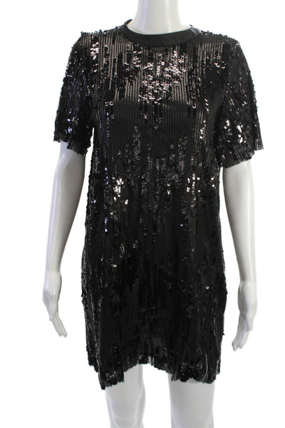 Zara Basic Womens Shift Mini Dress Black Size S