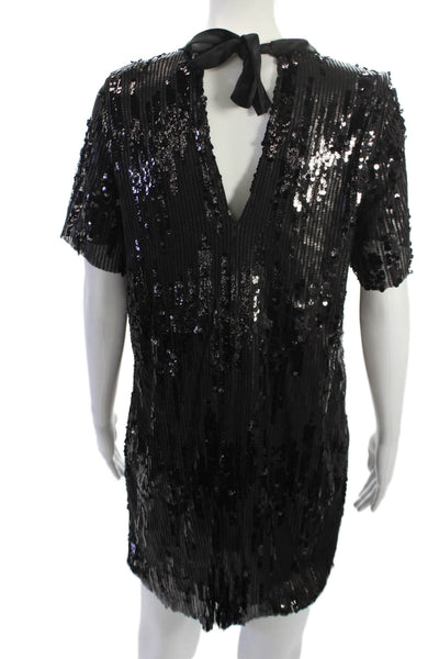 Zara Basic Womens Shift Mini Dress Black Size S