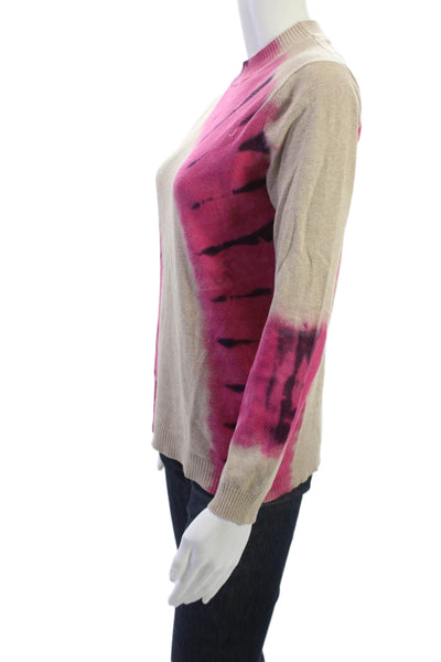 Peace of Cloth Womens Pullover Sweater Beige Cotton Cashmere Blend Size XS
