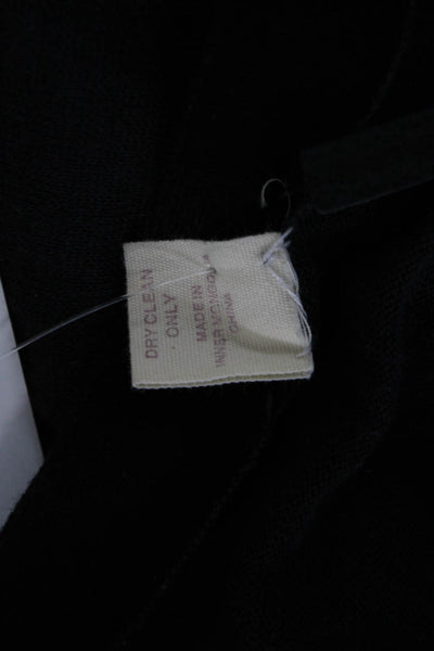 Zoe Couture Womens Black V-Neck Button Cardigan 3/4 Sleeve Silk Cashmere Size L
