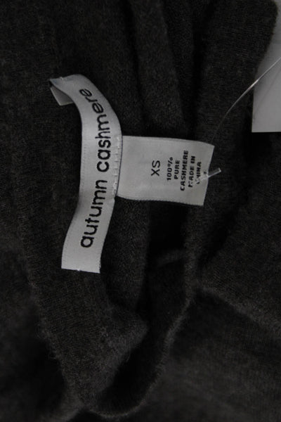 Autumn Cashmere Women Pullover V-Neck Cashmere Sweater Dark Gray Size XS