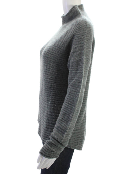 Repeat Womens 100% Cashmere Mock Neck Pullover Sweater Dark Gray Size S