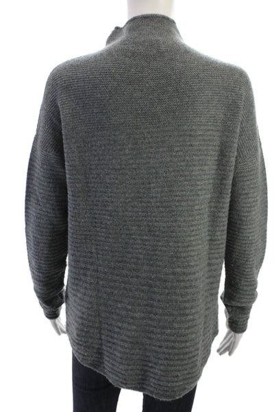 Repeat Womens 100% Cashmere Mock Neck Pullover Sweater Dark Gray Size S