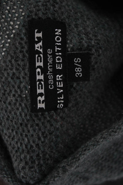 Repeat Womens 100% Cashmere Mock Neck Pullover Sweater Dark Gray Size S