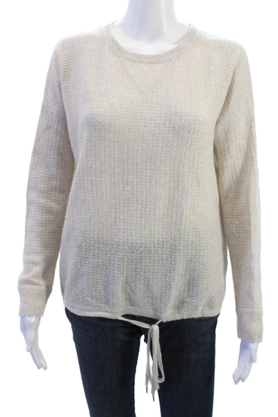Autumn Cashmere Womens Cashmere Pullover Crew Neck Beige Long Sleeve Size XS
