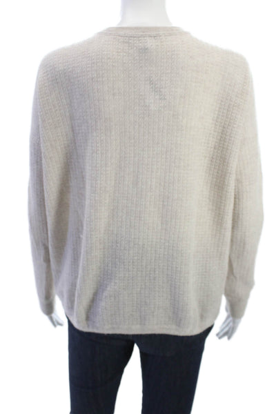 Autumn Cashmere Womens Cashmere Pullover Crew Neck Beige Long Sleeve Size XS