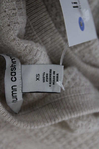 Autumn Cashmere Womens Cashmere Pullover Crew Neck Beige Long Sleeve Size XS