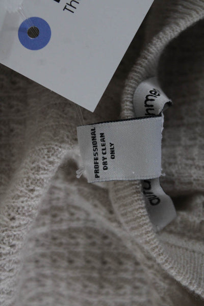 Autumn Cashmere Womens Cashmere Pullover Crew Neck Beige Long Sleeve Size XS