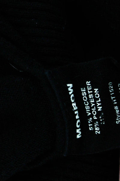 Monrow Women Black Pullover Crew Neck Long Sleeve Sweater Size M