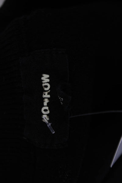 Monrow Women Black Pullover Crew Neck Long Sleeve Sweater Size M