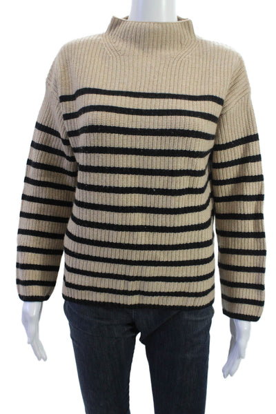 Rails Womens Pullover Sweater Beige Mock Neck Long Sleeve Size XS