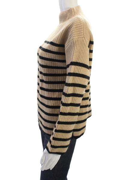 Rails Womens Pullover Sweater Beige Mock Neck Long Sleeve Size XS