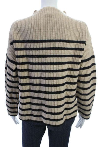 Rails Womens Pullover Sweater Beige Mock Neck Long Sleeve Size XS