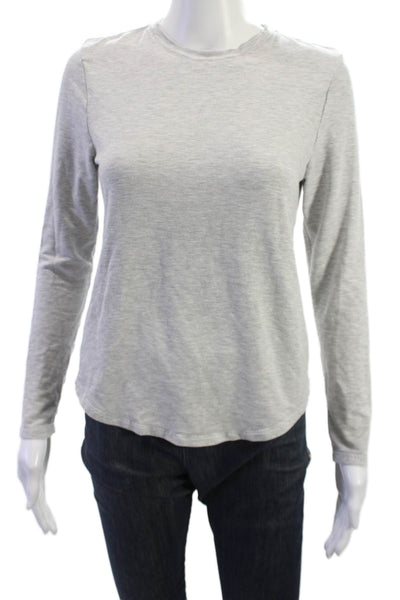 Lululemon Women Basic Gray Long Sleeve Crew Neck T-Shirt Size M