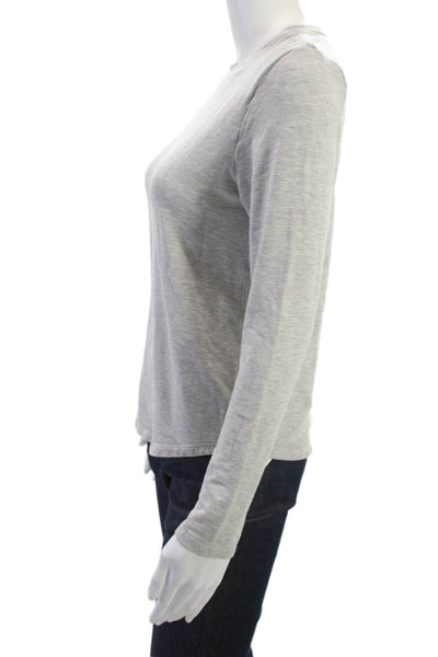 Lululemon Women Basic Gray Long Sleeve Crew Neck T-Shirt Size M
