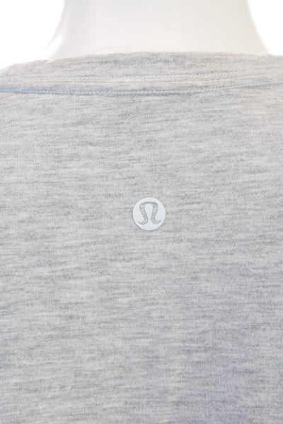 Lululemon Women Basic Gray Long Sleeve Crew Neck T-Shirt Size M