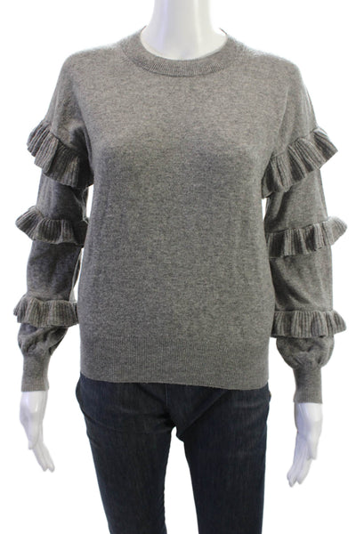 J Crew Women Pullover Crewneck Gray Wool Blend Size XS
