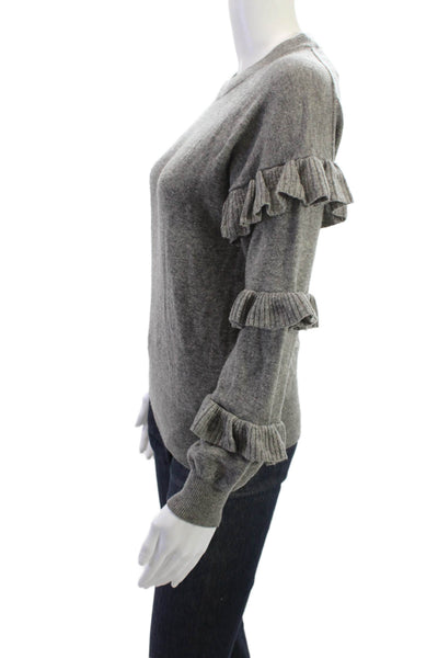 J Crew Women Pullover Crewneck Gray Wool Blend Size XS