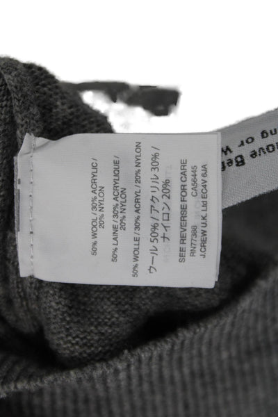 J Crew Women Pullover Crewneck Gray Wool Blend Size XS