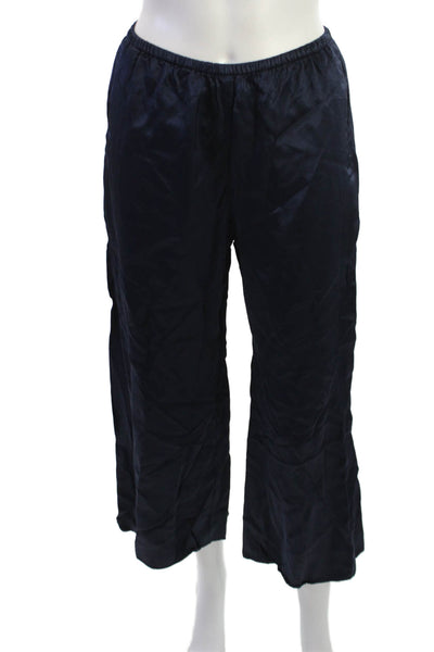 J Crew Women Cropped Pants Dark Blue Size PM