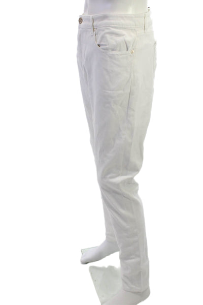 Monfrere Mens Classic White Cotton Blend Pants Size 36