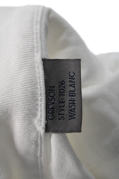 Monfrere Mens Classic White Cotton Blend Pants Size 36