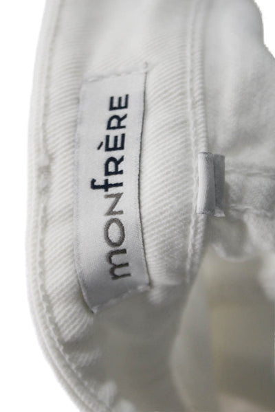 Monfrere Mens Classic White Cotton Blend Pants Size 36