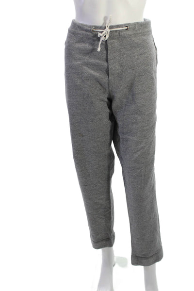 J Crew Mens Jogger Sweatpants Gray Drawstring Cotton Size L