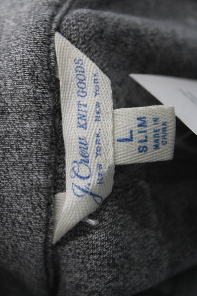 J Crew Mens Jogger Sweatpants Gray Drawstring Cotton Size L