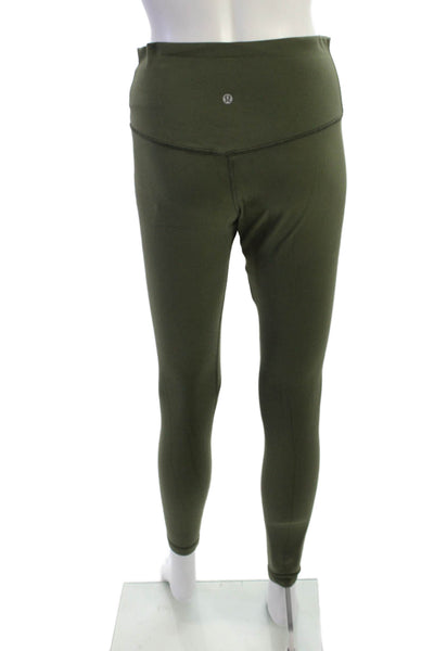 Lululemon Womens Ankle Jegging Army Green Nylon Size 10