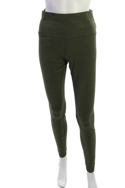 Lululemon Womens Ankle Leggings Green Nylon Army Solid Fall Size 10