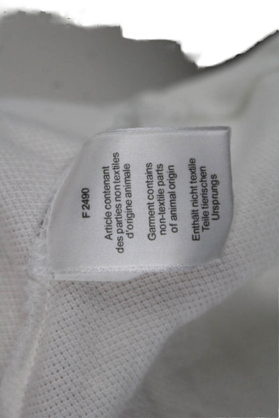 Lacoste Women White Collared Basic Polo Short Sleeve 100% Cotton Size 16