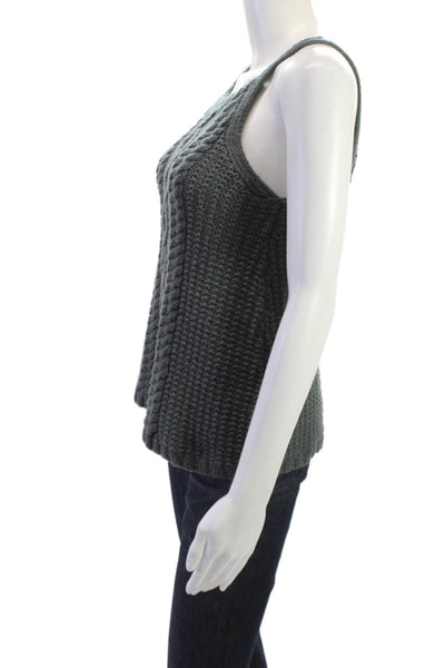 Bonpoint Women Dark Gray Merino Wool Sleeveless Sweater Size 6