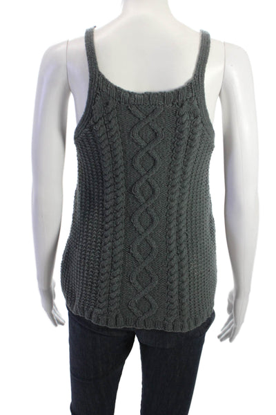 Bonpoint Women Dark Gray Merino Wool Sleeveless Sweater Size 6