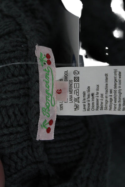 Bonpoint Women Dark Gray Merino Wool Sleeveless Sweater Size 6