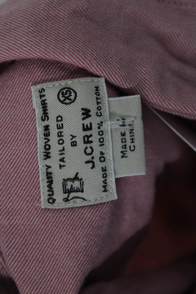 J Crew Womens Pink Cotton Collared Button Up Long Sleeve Top Size XS