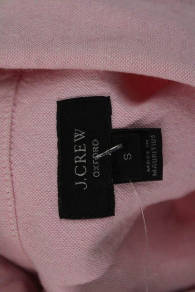 J Crew Mens Long Sleeve Button-Down Shirt Pink Cotton Solid Size S