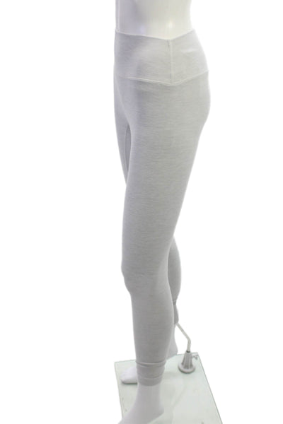 Set Womens Ankle Leggings Gray 80% Polyester 20% Spandex Size S