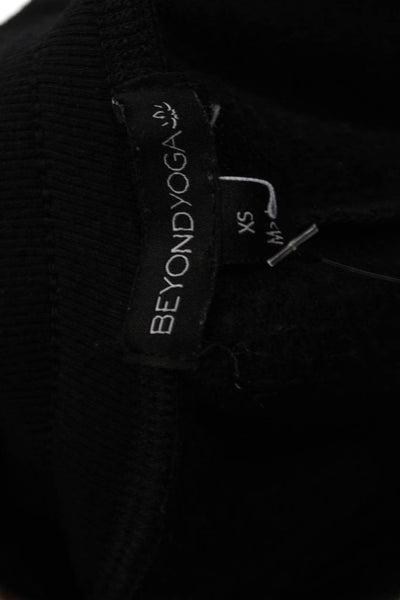 Beyond Yoga Womens Black Cotton Drawstring Jogger Sweatpants Size XS