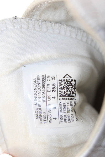 Converse Unisex Adults Leather High Top Sneakers White Size W6 M4