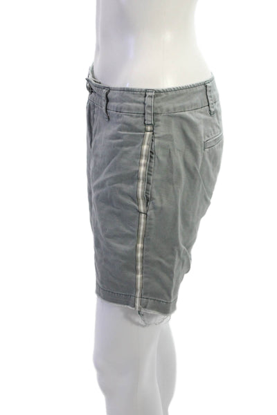 G1 All Purpose Goods Womens Chino Shorts Gray 100% Cotton Button Size 2