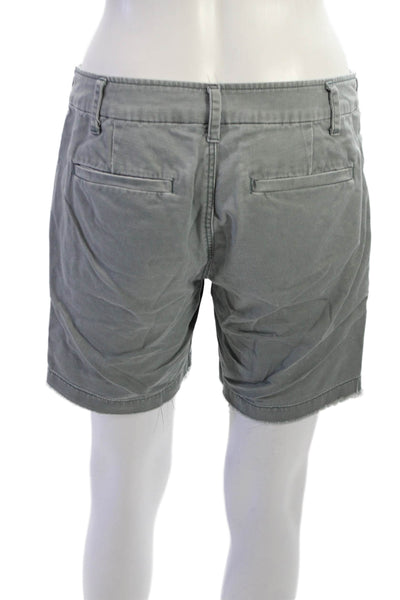 G1 All Purpose Goods Womens Chino Shorts Gray 100% Cotton Button Size 2