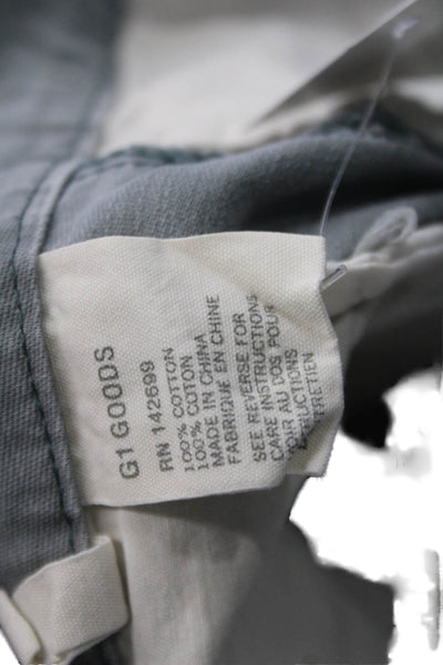 G1 All Purpose Goods Womens Chino Shorts Gray 100% Cotton Button Size 2