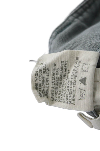 G1 All Purpose Goods Womens Chino Shorts Gray 100% Cotton Button Size 2