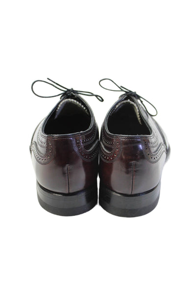 Florsheim Mens Leather Lace Up Oxford Dress Shoes Red Size 10 D