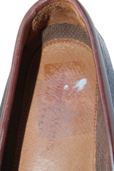 Johnston & Murphy Mens Leather Tassel Fringe Dress Loafers Black Size 10 Wide