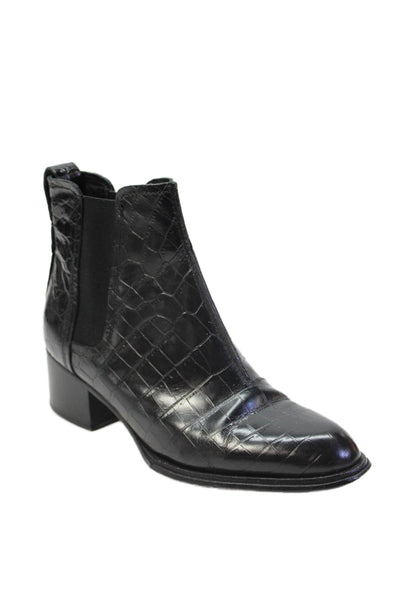Rag & Bone Embossed Leather Chelsea Boots Black Size 36.5 6.5