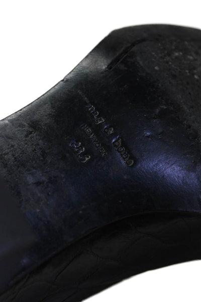 Rag & Bone Embossed Leather Chelsea Boots Black Size 36.5 6.5