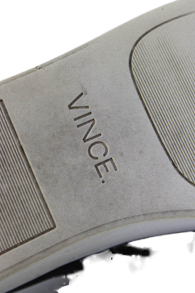 Vince Womens Suede Front Zipper Platform Sneakers Black Size 8 Medium